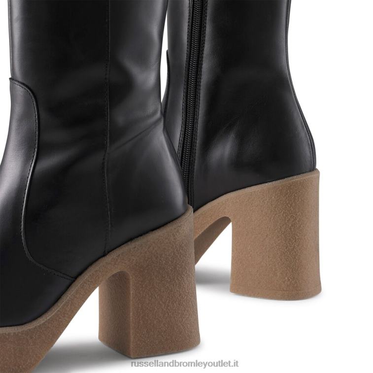 nero V0V4J339 donne Russell And Bromley stivale con plateau in crêpe stevie