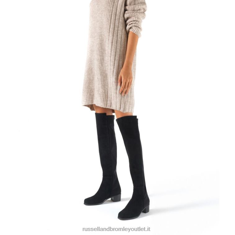 nero V0V4J340 donne Russell And Bromley stivale alto mezzo ginocchio