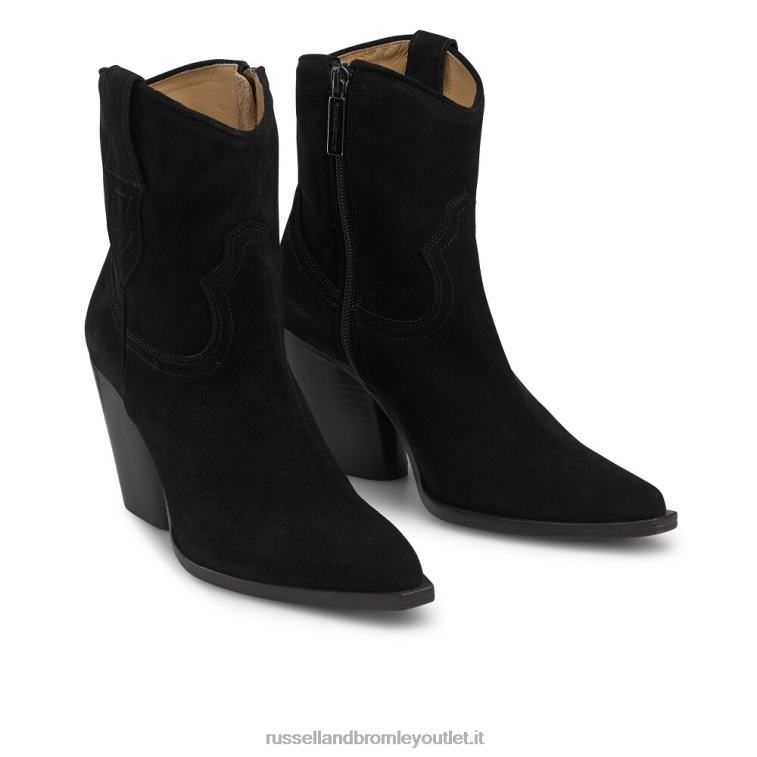 nero V0V4J342 donne Russell And Bromley stivale western con tacco cash