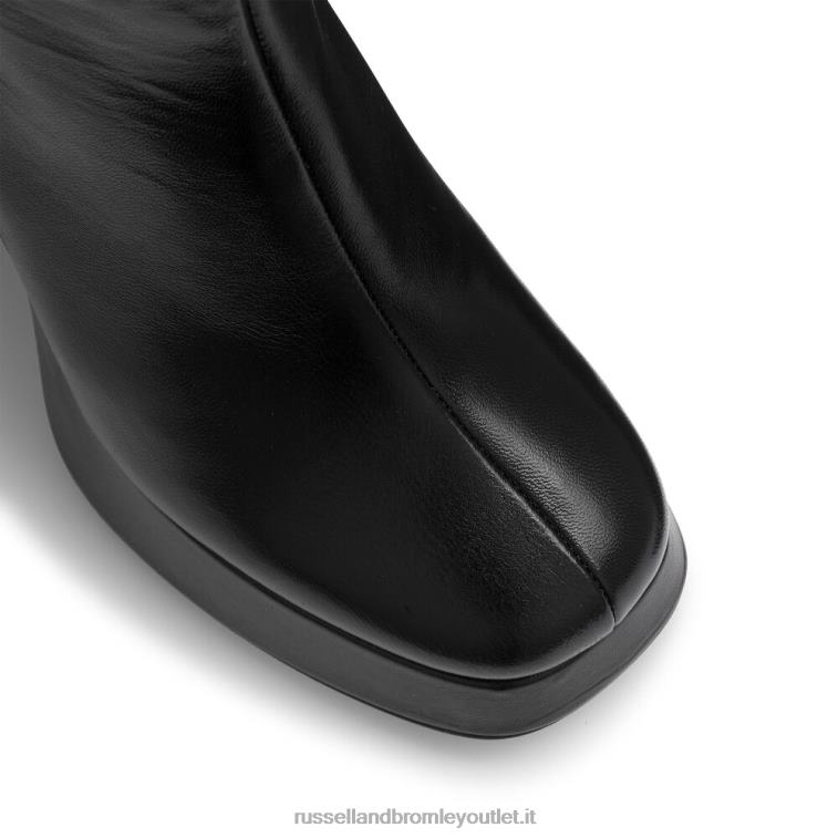 nero V0V4J364 donne Russell And Bromley stivale alto al ginocchio con plateau