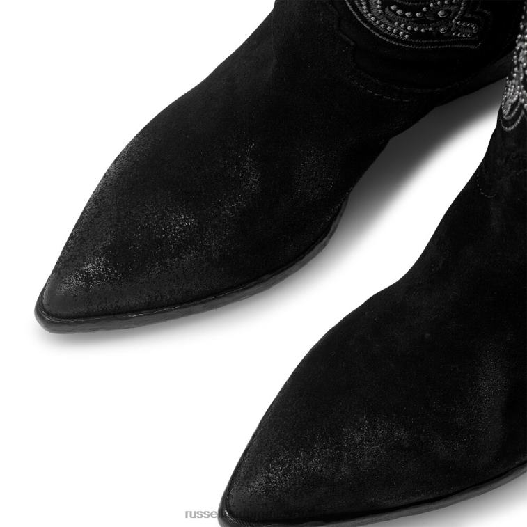 nero V0V4J370 donne Russell And Bromley selvaggio west ricamato western