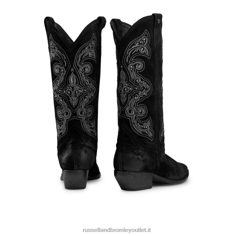 nero V0V4J370 donne Russell And Bromley selvaggio west ricamato western