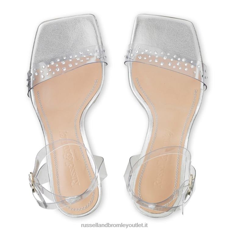 argento V0V4J148 donne Russell And Bromley negroni sandalo in due parti
