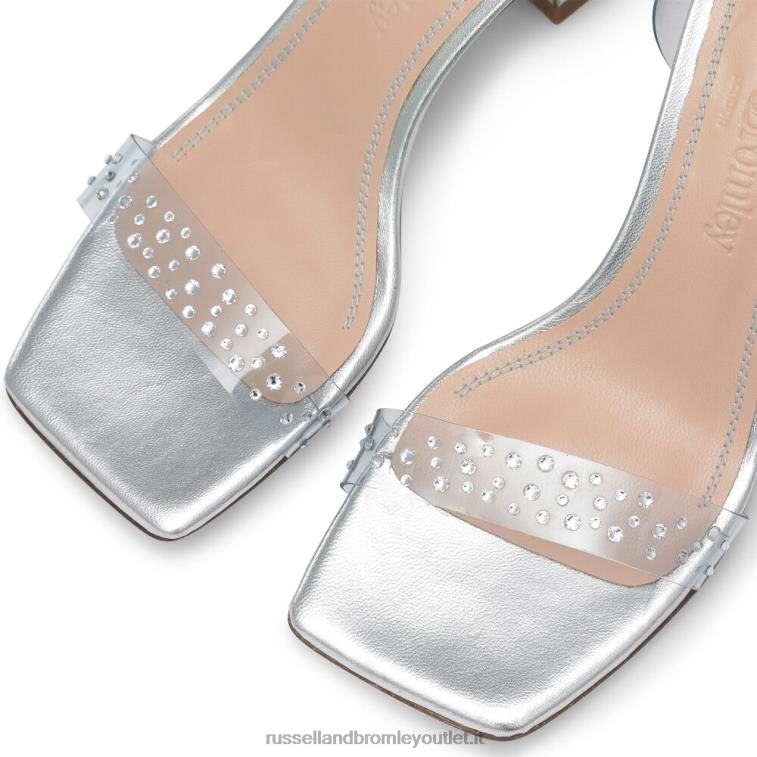 argento V0V4J148 donne Russell And Bromley negroni sandalo in due parti
