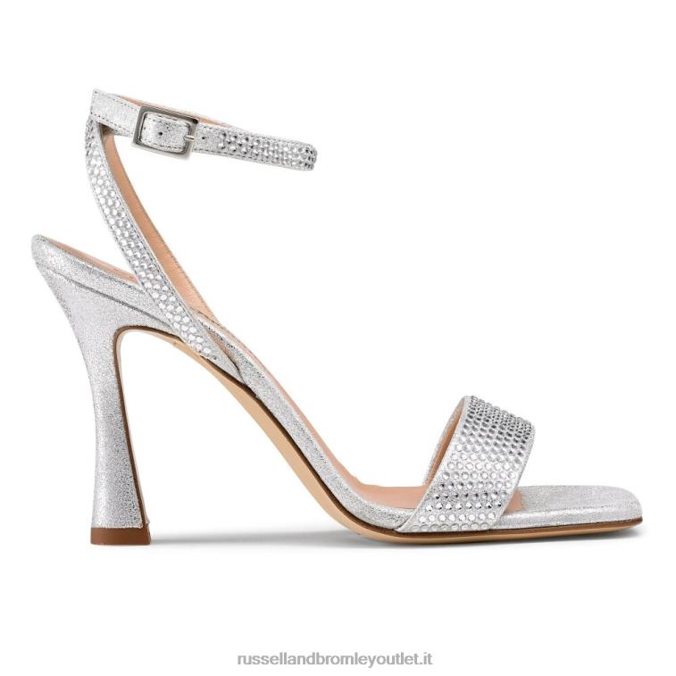 argento V0V4J168 donne Russell And Bromley sandalo con tacco e cinturino Cosmo