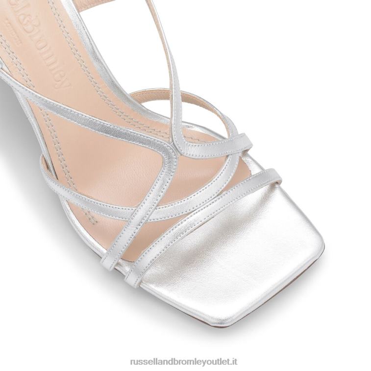 argento V0V4J420 donne Russell And Bromley sandalo tacco gattino prosecco strappy
