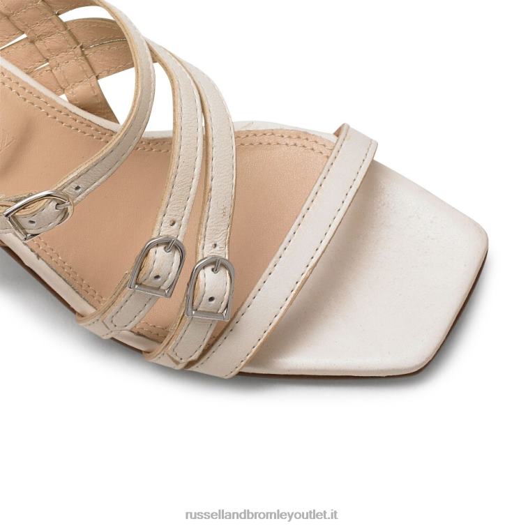 bianco V0V4J123 donne Russell And Bromley sandalo con fibbia a raggio di sole