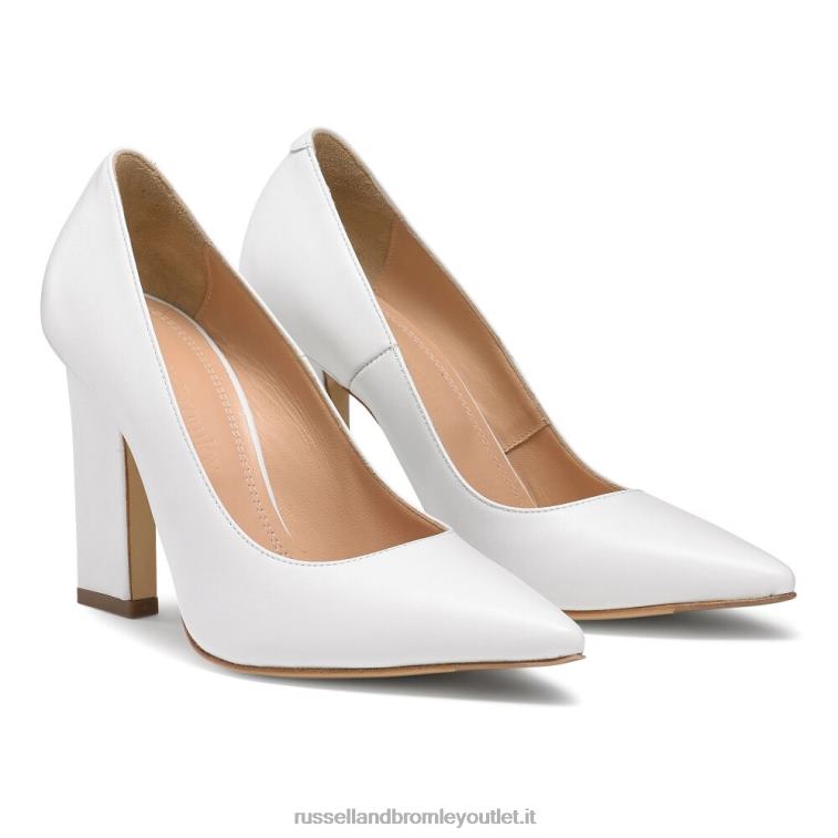 bianco V0V4J163 donne Russell And Bromley Scarpa décolleté con tacco a lama 100 punte