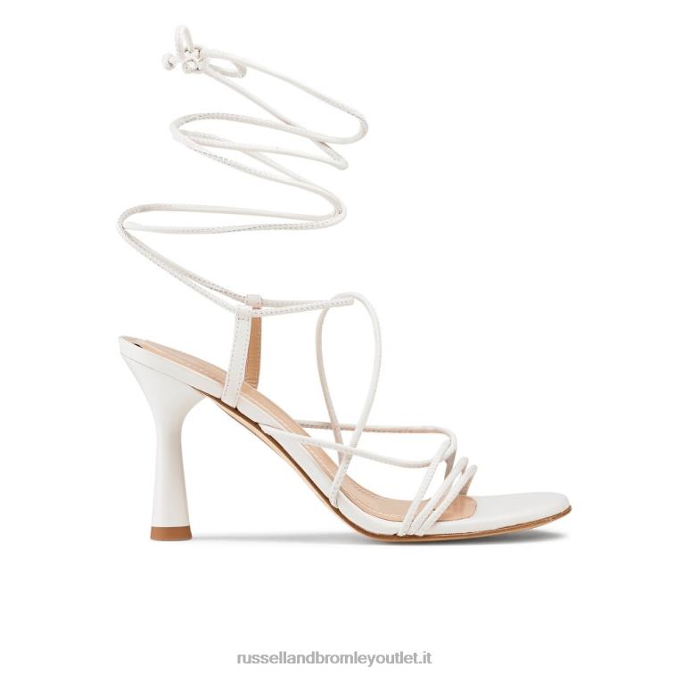 bianco V0V4J174 donne Russell And Bromley sandalo a punta tonda con cinturino e drago