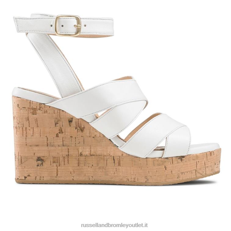 bianco V0V4J182 donne Russell And Bromley Bliss zeppa strappy