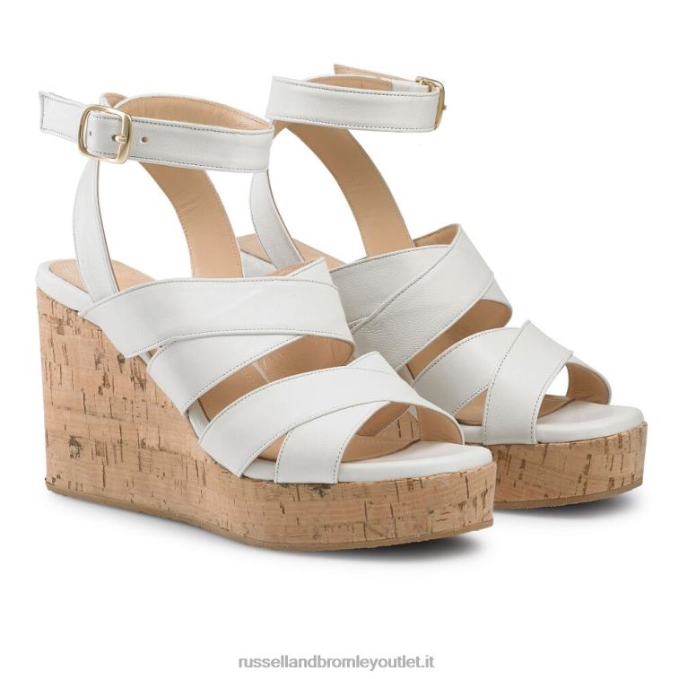 bianco V0V4J182 donne Russell And Bromley Bliss zeppa strappy