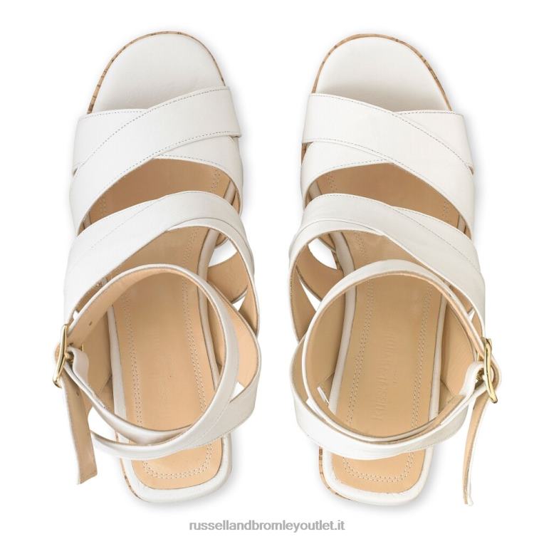 bianco V0V4J182 donne Russell And Bromley Bliss zeppa strappy