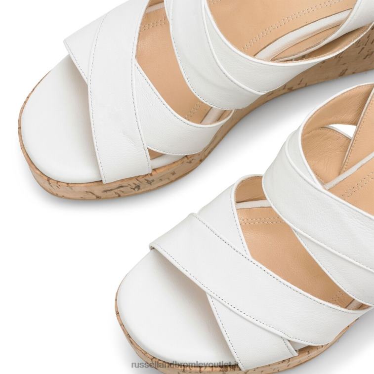 bianco V0V4J182 donne Russell And Bromley Bliss zeppa strappy