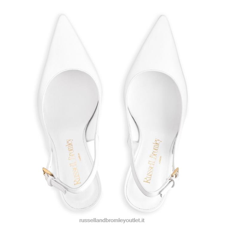 bianco V0V4J190 donne Russell And Bromley sul punto pompa punto slingback