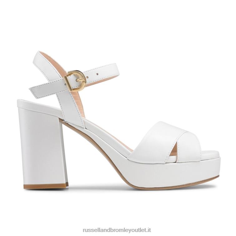bianco V0V4J417 donne Russell And Bromley sandalo con plateau classico topform
