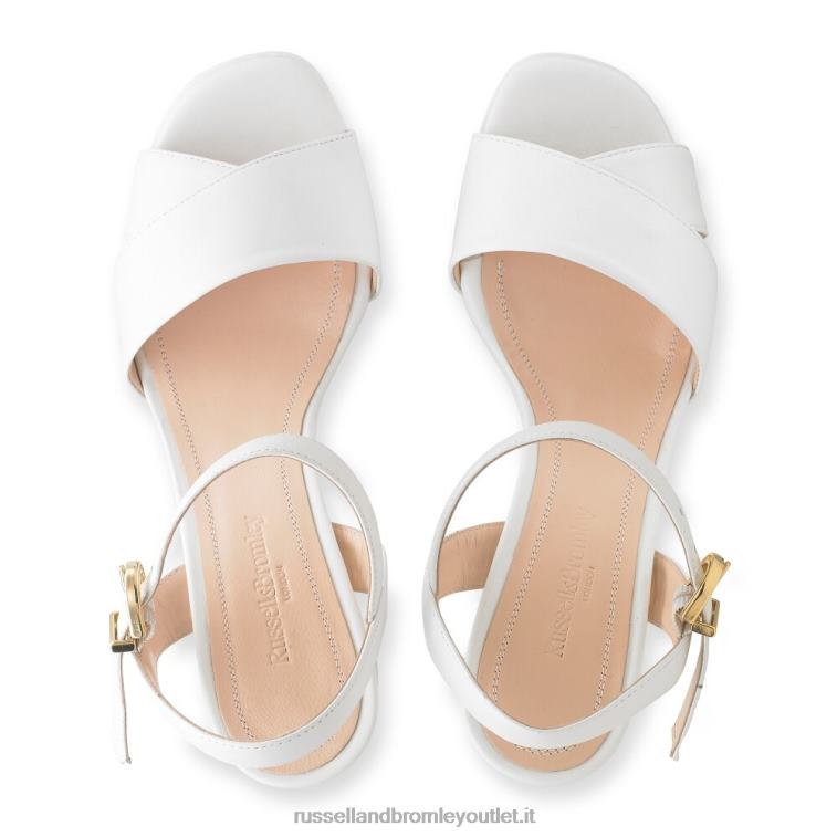 bianco V0V4J417 donne Russell And Bromley sandalo con plateau classico topform