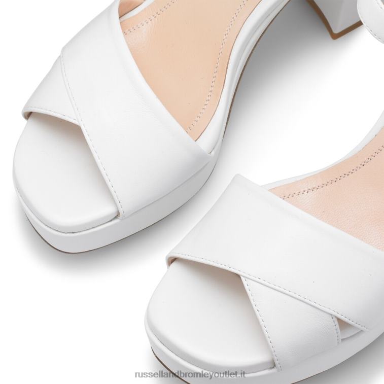 bianco V0V4J417 donne Russell And Bromley sandalo con plateau classico topform