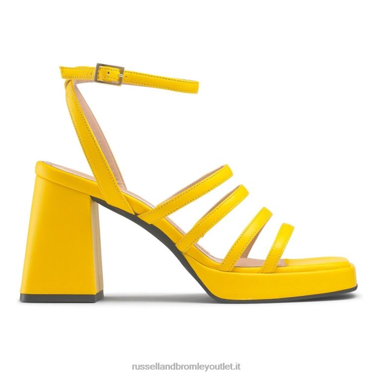 giallo V0V4J171 donne Russell And Bromley piattaforma tacco svasato strappy yeahbaby