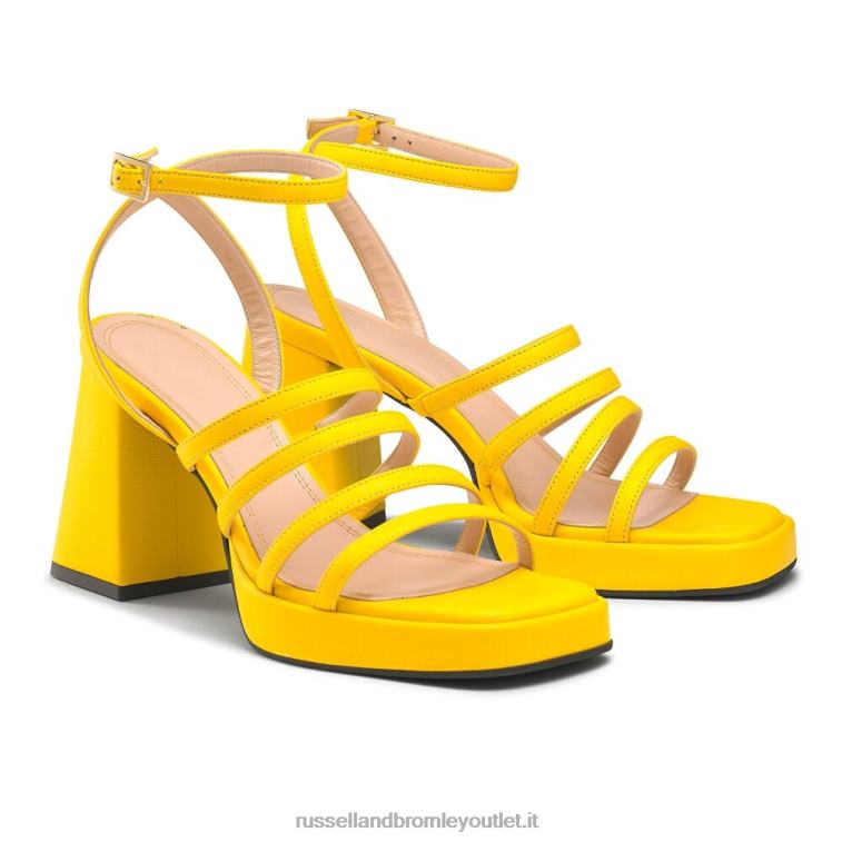 giallo V0V4J171 donne Russell And Bromley piattaforma tacco svasato strappy yeahbaby