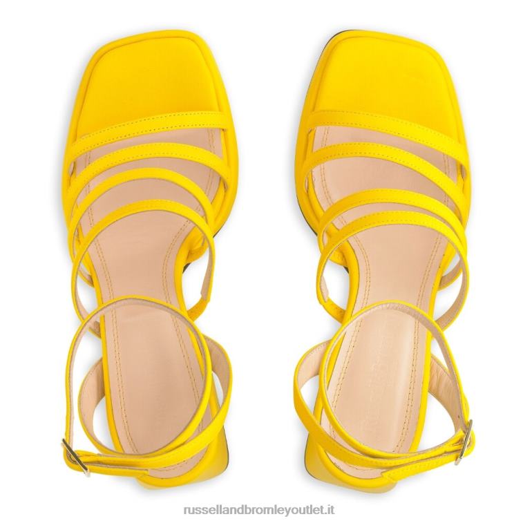 giallo V0V4J171 donne Russell And Bromley piattaforma tacco svasato strappy yeahbaby