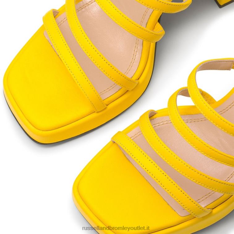 giallo V0V4J171 donne Russell And Bromley piattaforma tacco svasato strappy yeahbaby