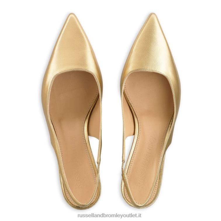 metallico V0V4J118 donne Russell And Bromley pompa a punto slingback