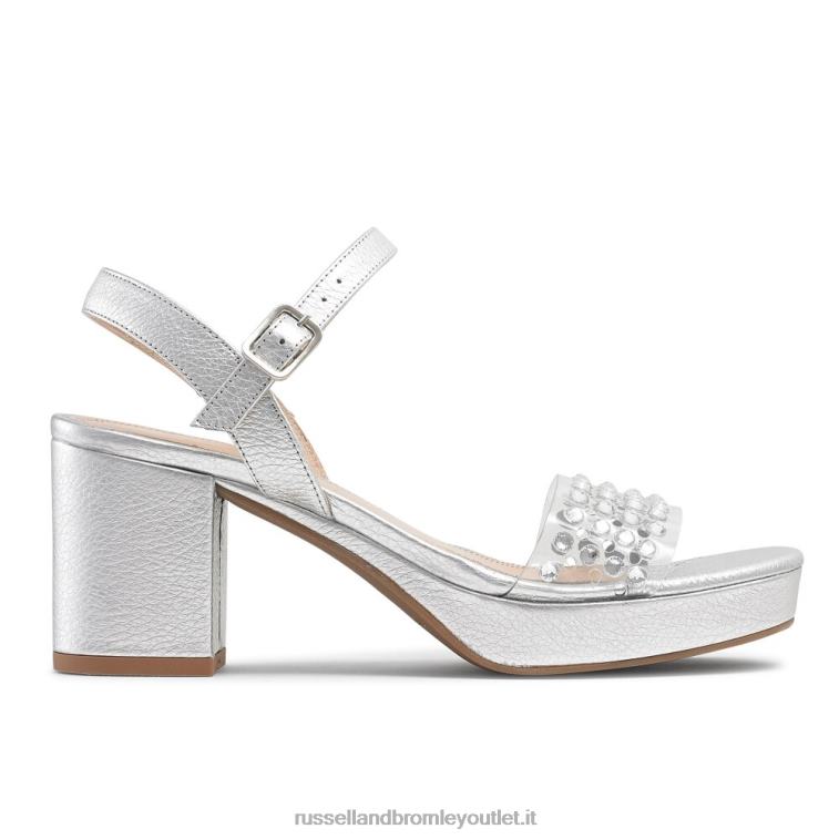 metallico V0V4J119 donne Russell And Bromley sandalo con plateau discoqueen
