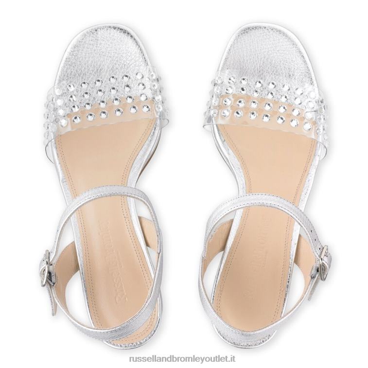 metallico V0V4J119 donne Russell And Bromley sandalo con plateau discoqueen