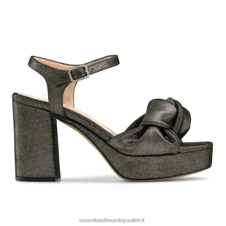 metallico V0V4J166 donne Russell And Bromley sandalo con plateau topknotch