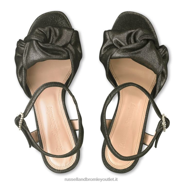 metallico V0V4J166 donne Russell And Bromley sandalo con plateau topknotch