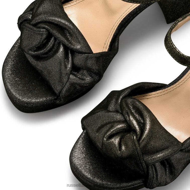 metallico V0V4J166 donne Russell And Bromley sandalo con plateau topknotch