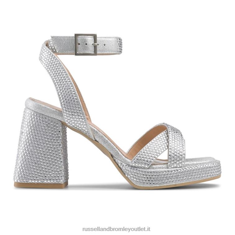metallico V0V4J95 donne Russell And Bromley sandalo con plateau groovybaby