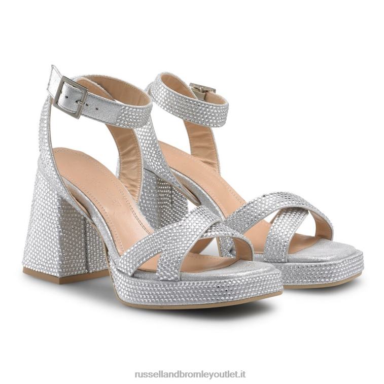 metallico V0V4J95 donne Russell And Bromley sandalo con plateau groovybaby