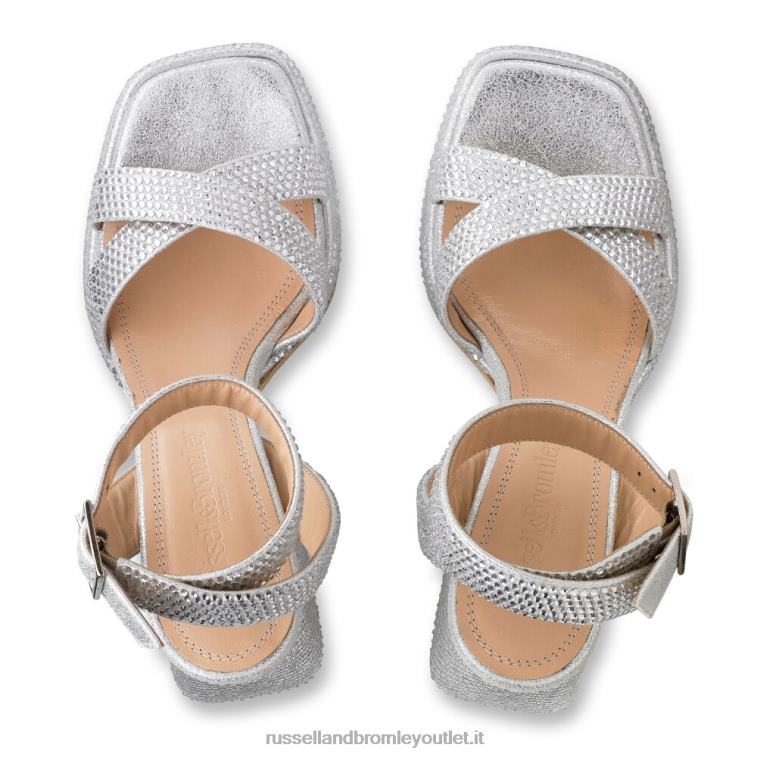 metallico V0V4J95 donne Russell And Bromley sandalo con plateau groovybaby