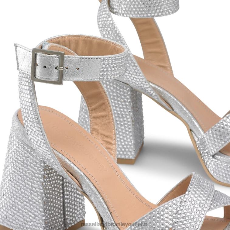 metallico V0V4J95 donne Russell And Bromley sandalo con plateau groovybaby