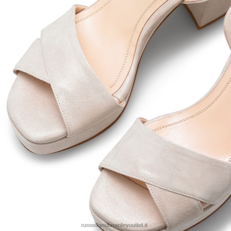 metallico V0V4J97 donne Russell And Bromley sandalo con plateau classico topform