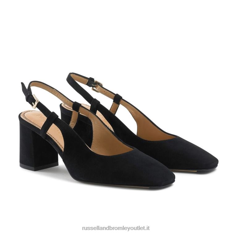 nero V0V4J113 donne Russell And Bromley tacco a blocco slingback torta di zucchero