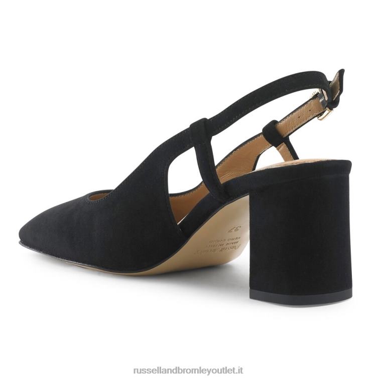 nero V0V4J113 donne Russell And Bromley tacco a blocco slingback torta di zucchero