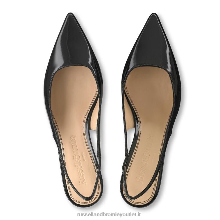 nero V0V4J117 donne Russell And Bromley Slingpoint Sling Back Point Pump