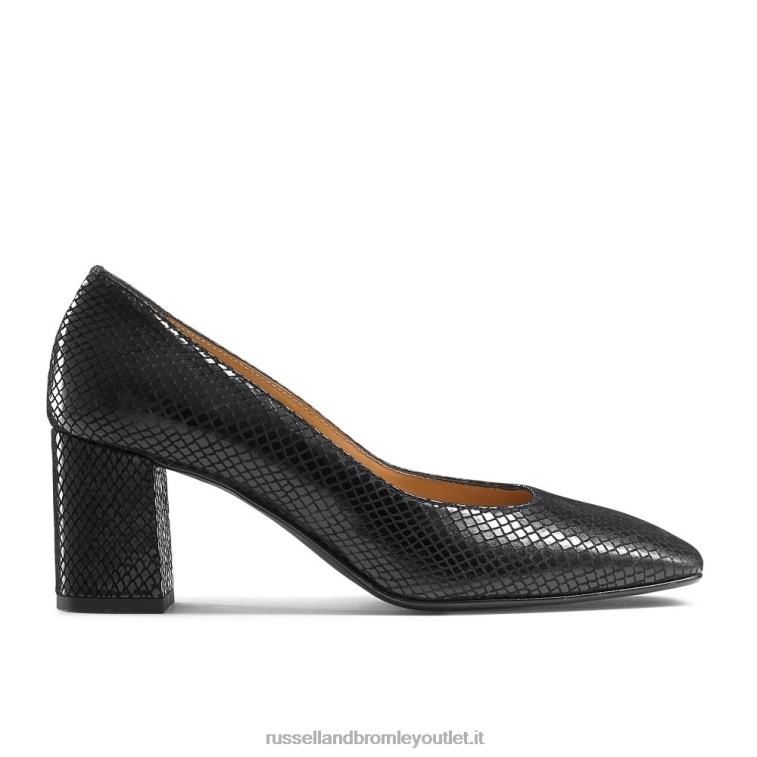 nero V0V4J128 donne Russell And Bromley corte del tallone del blocco della zolletta di zucchero