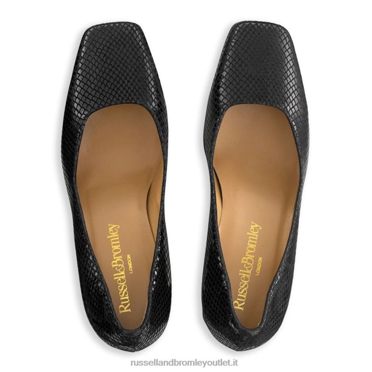 nero V0V4J128 donne Russell And Bromley corte del tallone del blocco della zolletta di zucchero
