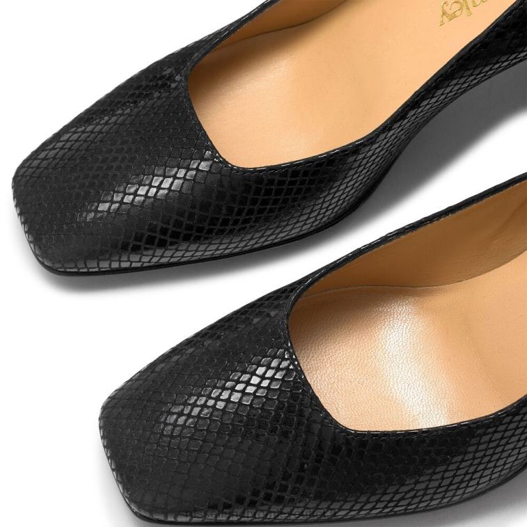 nero V0V4J128 donne Russell And Bromley corte del tallone del blocco della zolletta di zucchero