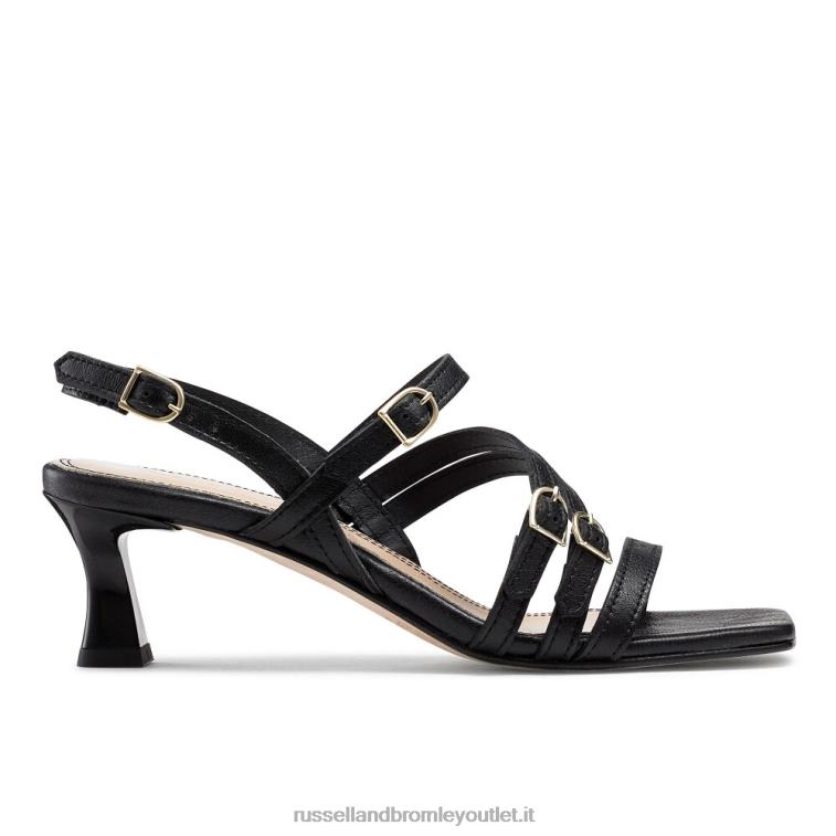 nero V0V4J132 donne Russell And Bromley sandalo con fibbia a raggio di sole
