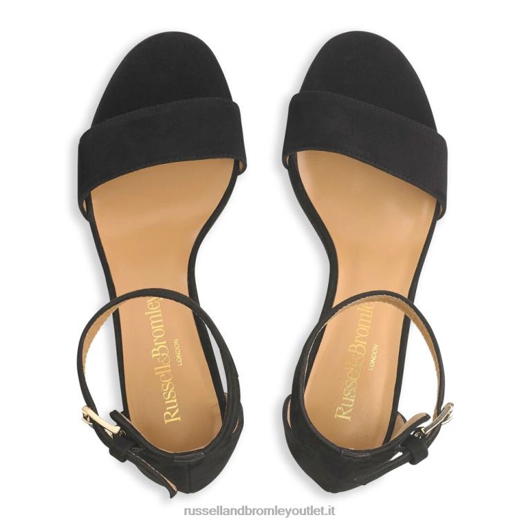 nero V0V4J142 donne Russell And Bromley ci vogliono sandali con tacco a due blocchi