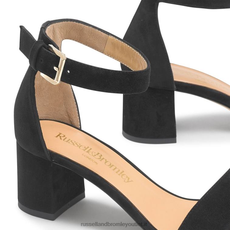 nero V0V4J142 donne Russell And Bromley ci vogliono sandali con tacco a due blocchi