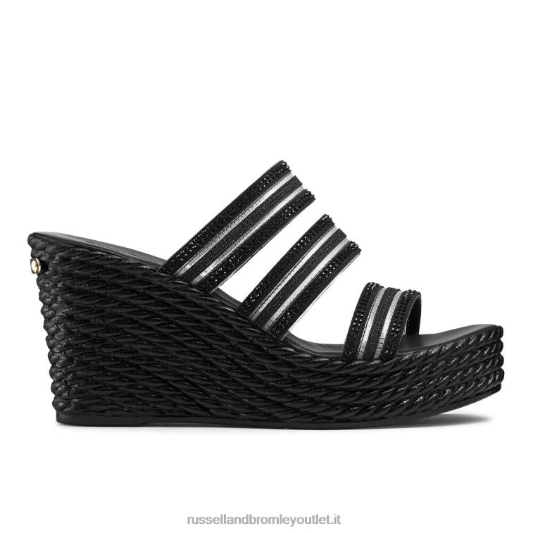 nero V0V4J158 donne Russell And Bromley zeppa cosmica con triplo cinturino