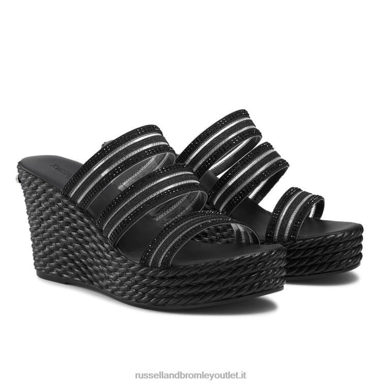 nero V0V4J158 donne Russell And Bromley zeppa cosmica con triplo cinturino