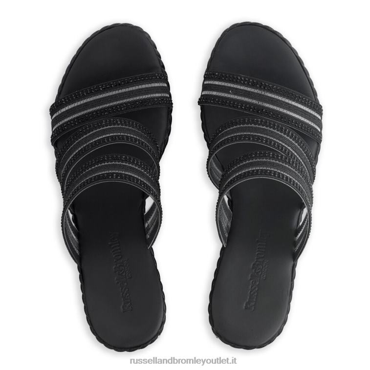 nero V0V4J158 donne Russell And Bromley zeppa cosmica con triplo cinturino
