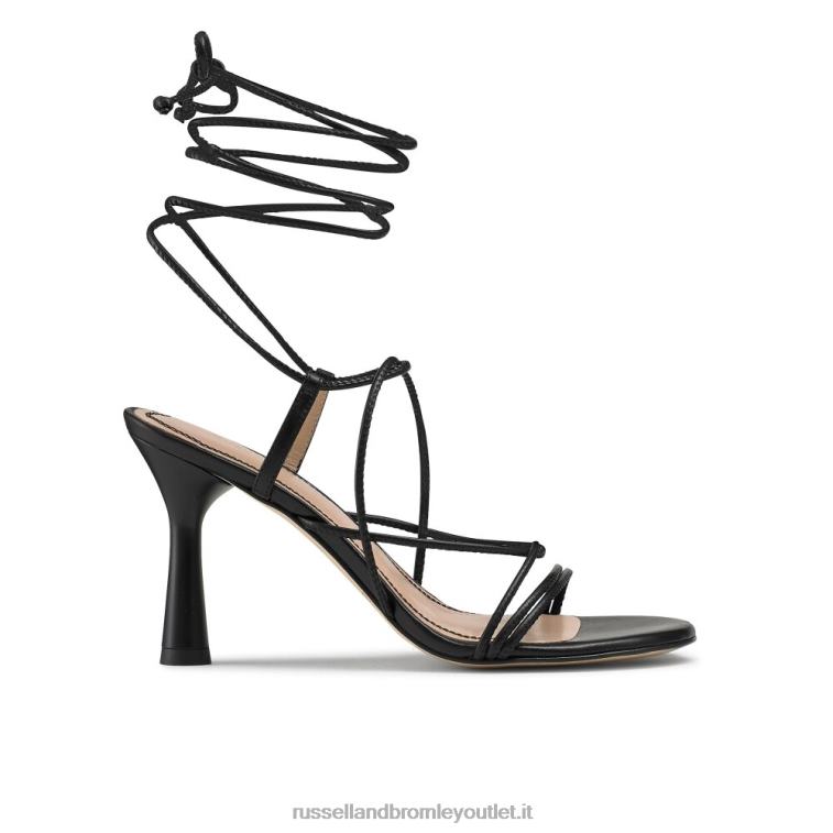 nero V0V4J162 donne Russell And Bromley sandalo a punta tonda con cinturino e drago