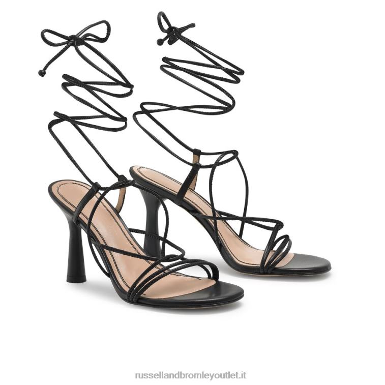 nero V0V4J162 donne Russell And Bromley sandalo a punta tonda con cinturino e drago